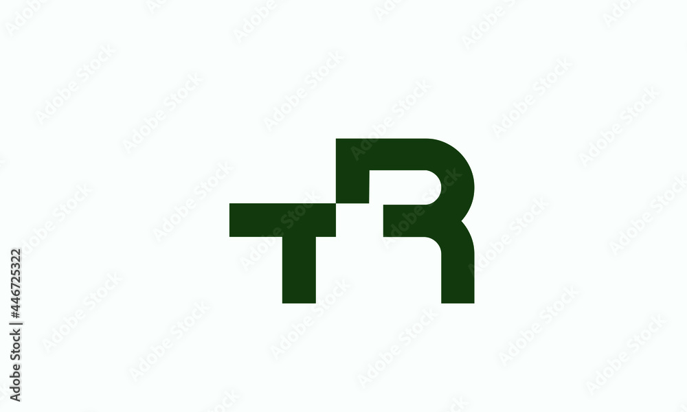 Alphabet letters Initials Monogram logo TR, RT, T and R Alphabet letters Initials Monogram logo TR, RT, T and R