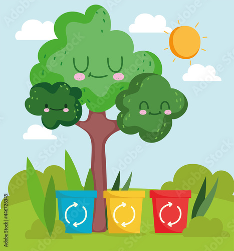 recycle garbage containers