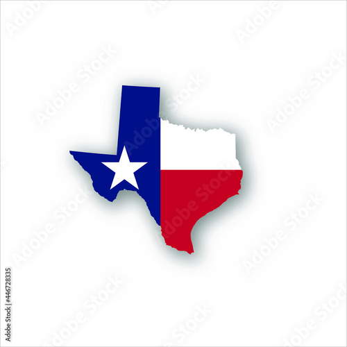 Texas Map logo vector design with flag coat of arms