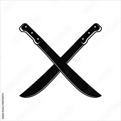Vector logo of two machetes forming a cross