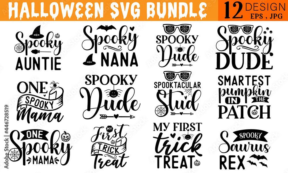 Fototapeta premium Design for greeting card, party invitation, banner, postcard, Vector illustration, Halloween invitation and greeting