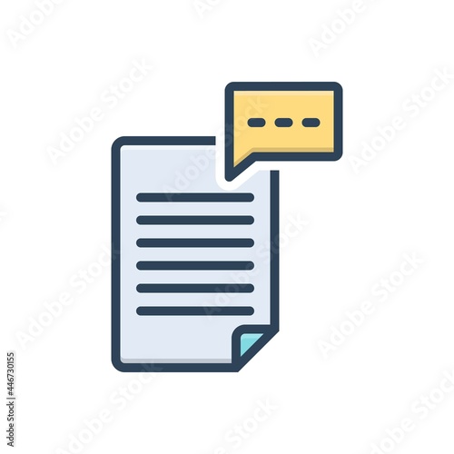 Color illustration icon for phrase