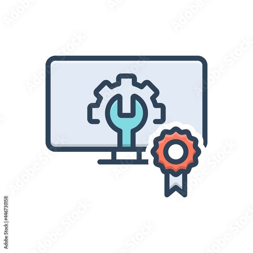 Color illustration icon for preference