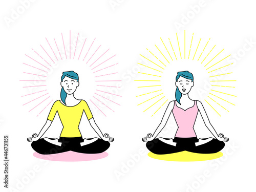 ヨガをする女性