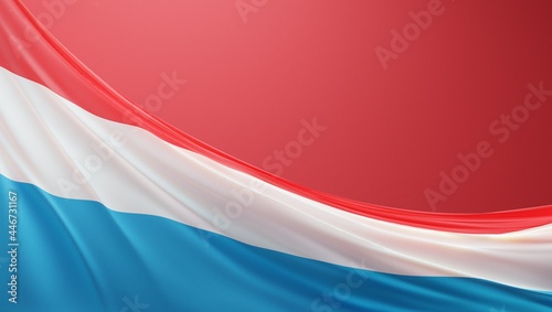 Abstract Luxembourg Flag 3D Render (3D Artwork) photo