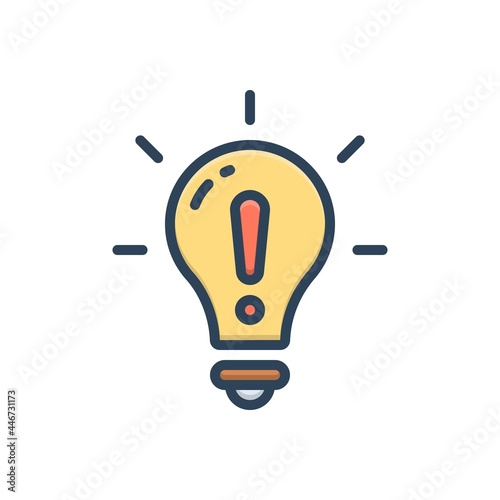 Color illustration icon for suggests