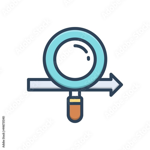 Color illustration icon for disclose