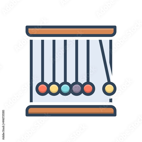 Color illustration icon for momentum