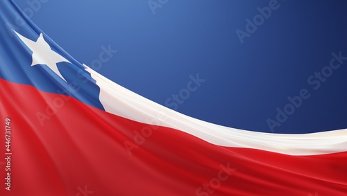 Obraz na plátně Abstract Chile Flag 3D Render (3D Artwork)
