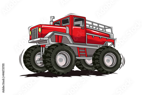 monster truck off road illustration vector