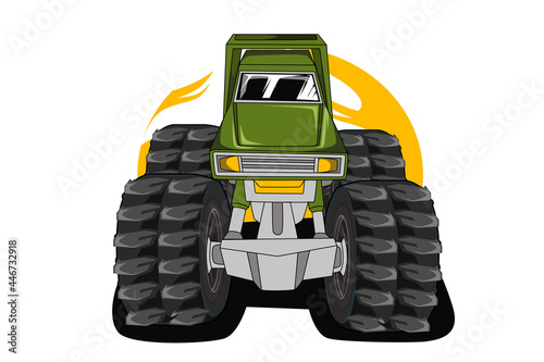 off road monster truck illustration vector