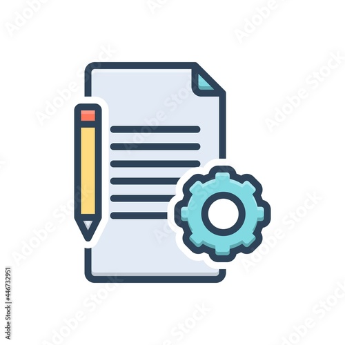 Color illustration icon for prerequisite
