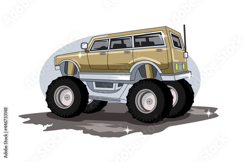 monster truck off road illustration vector