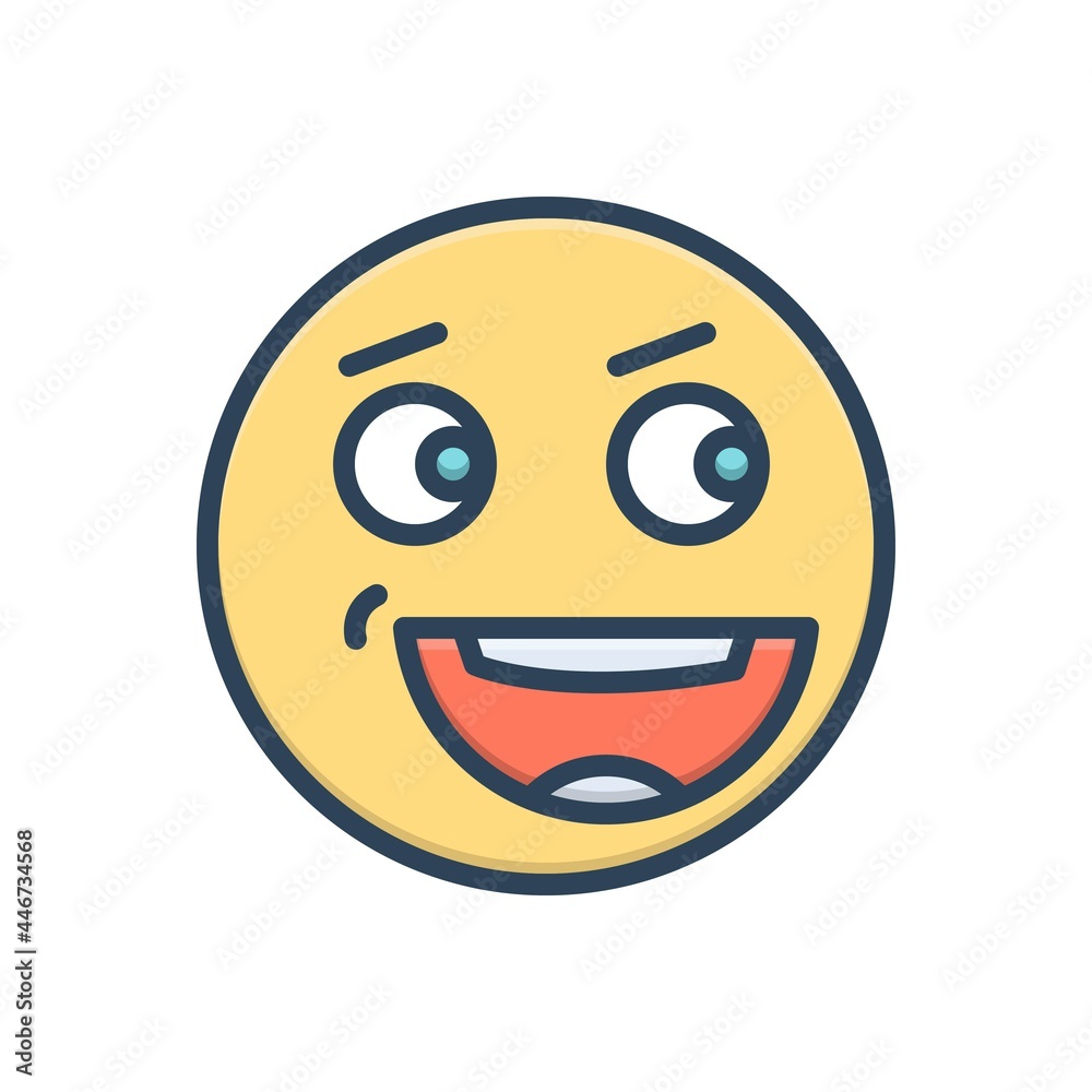 Fototapeta premium Color illustration icon for mem
