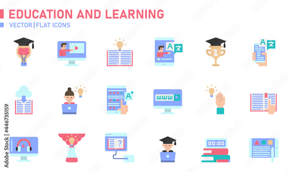 Education and Learning icon for website, application, printing, document, poster design, etc. Education and Learning icon for website, application, printing, document, poster design, etc.
