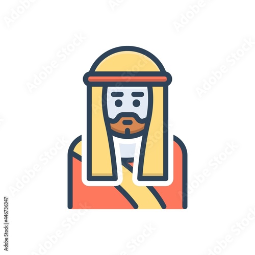 Color illustration icon for joseph