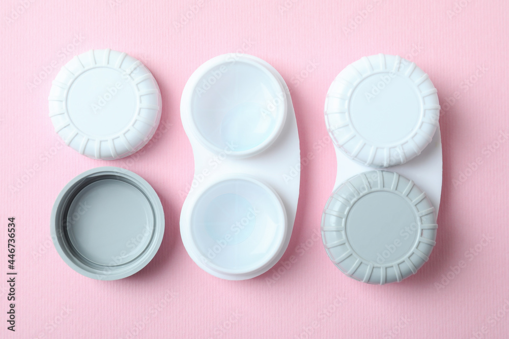 Concept of contact lenses for eyes, health care