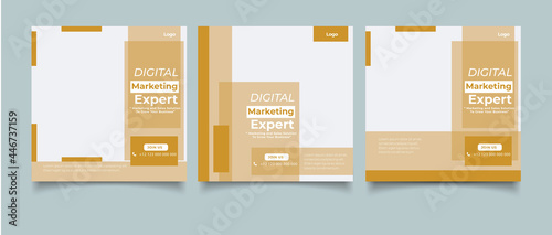 Digital marketing social media and instagram post banner template