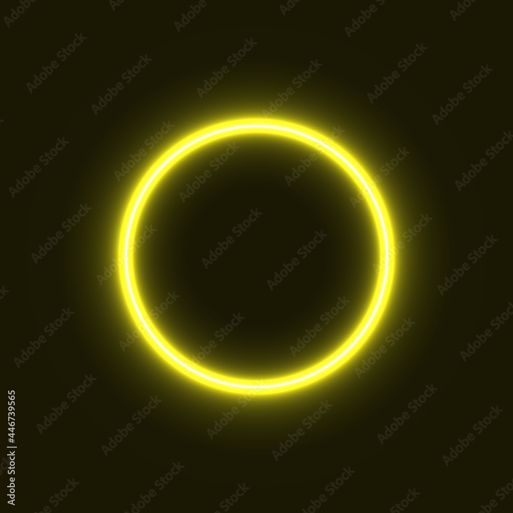 orange abstract neon circle glowing in the dark. design element for poster, banner, advertisement, print.neon illustration orange abstract neon circle glowing in the dark. design element for poster, banner, advertisement, print.neon illustration