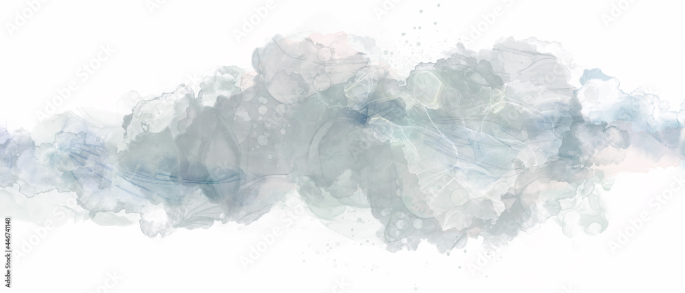 アルコールインクの抽象背景 グレー インクアート 煙 綺麗 おしゃれ 繊細 バナー Stock Illustration Adobe Stock