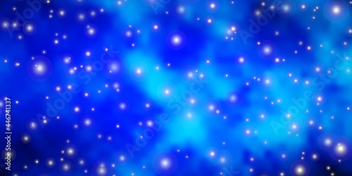 Light BLUE vector pattern with abstract stars.