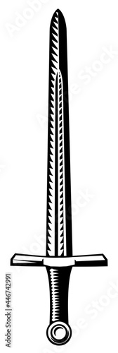 Sword Vintage Engraved Etching Woodcut