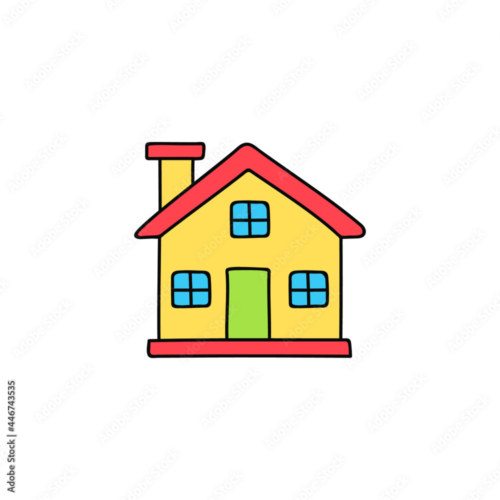 Architecture, front of house icon in color icon, isolated on white background Architecture, front of house icon in color icon, isolated on white background