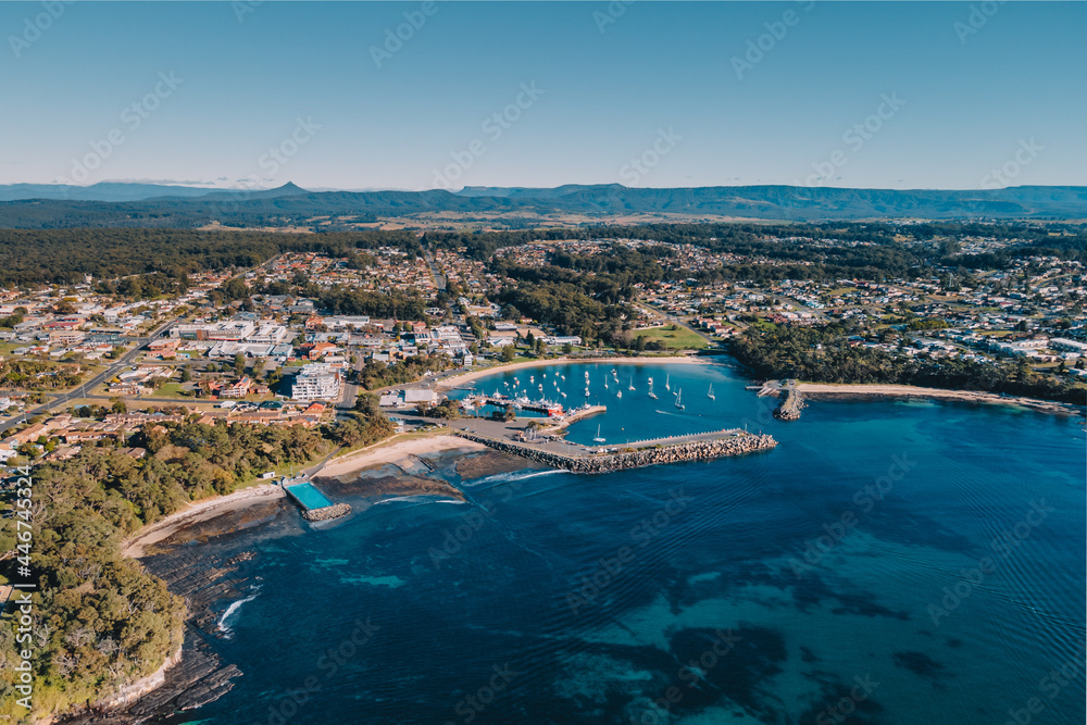 Ulladulla Harbour during the day.