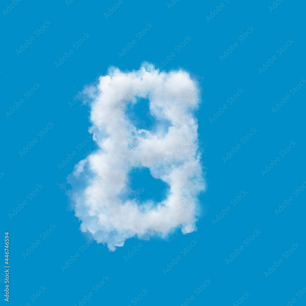 blue sky, number 8 made of clouds blue sky, number 8 made of clouds