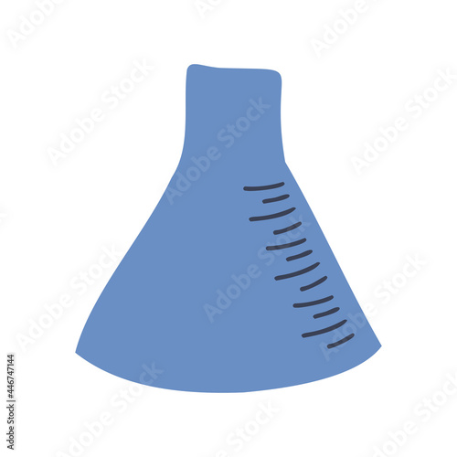 Isolated vector colorful illustration design of measuring glass in blue tone