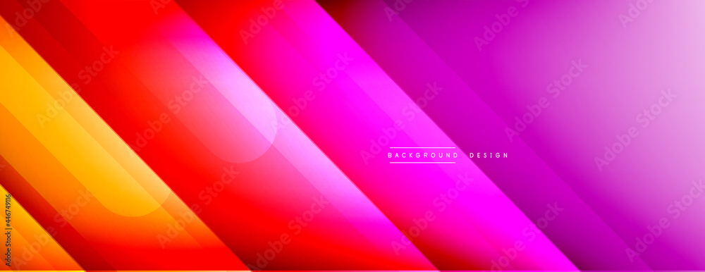 Dynamic lines abstract background. 3D shadow effects and fluid gradients. Modern overlapping forms