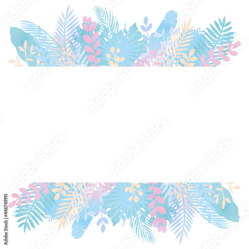 ナチュラルリーフのパステル背景