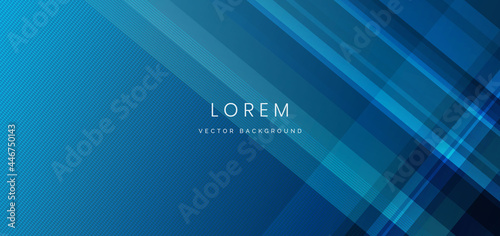 Abstract blue geometric diagonal overlay layer background.