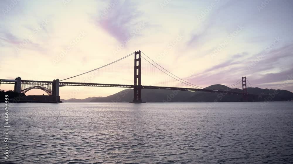 The ocean and the Golden Gate Bridge during sunset The ocean and the Golden Gate Bridge during sunset