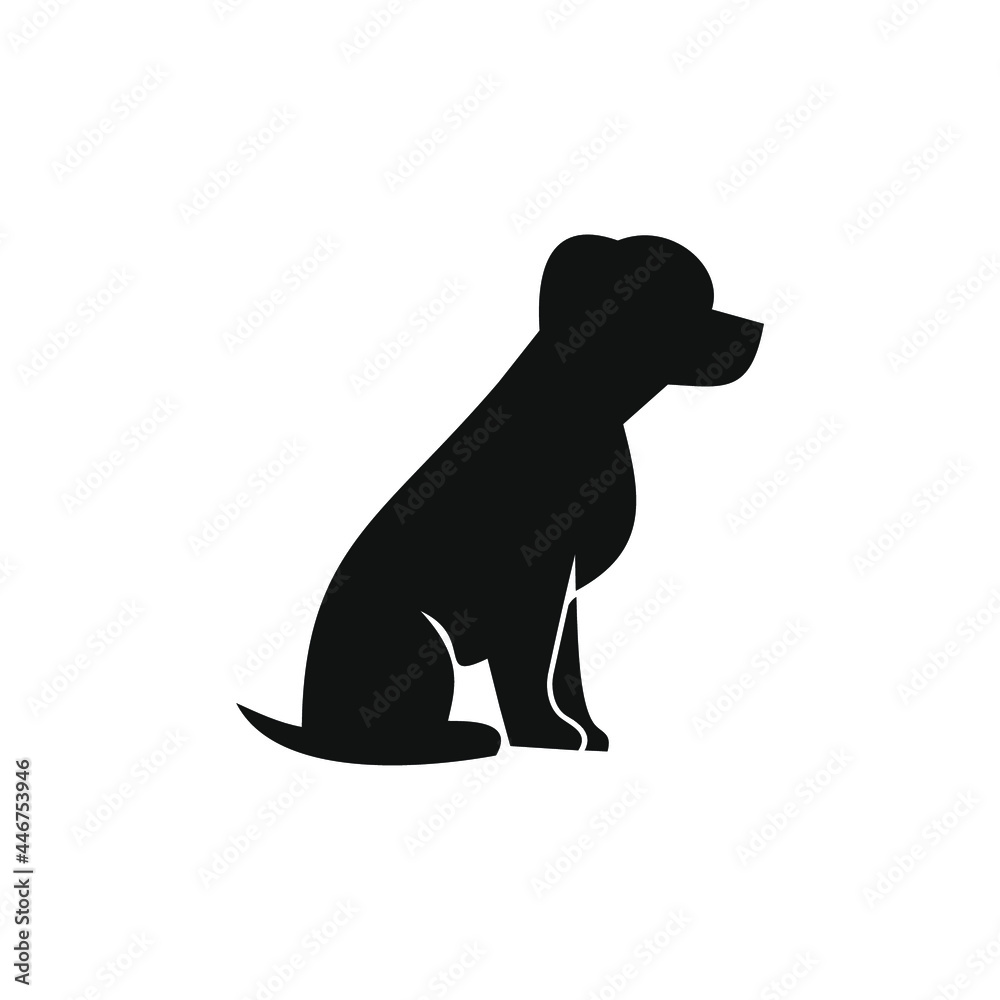 flat logos with pet shop Vector Logo 