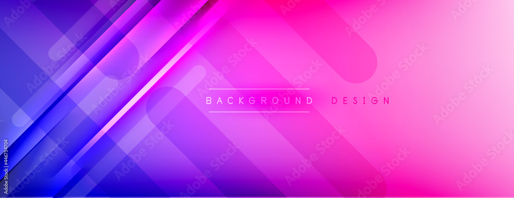 Abstract background - lines composition created with lights and shadows. Technology or business digital template. Trendy simple fluid color gradient abstract background with dynamic