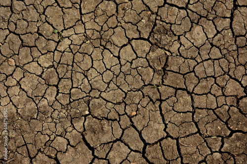 Dry ground texture top view stock images. Cracked dry ground background photo images. Detail of dry ground earth images
