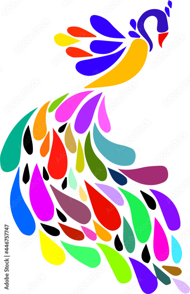 Obraz premium abstract colorful background with peacock