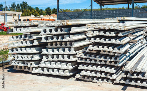 Photography short i beam concrete poles in factory