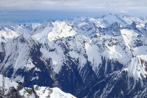 Hintertux mountain view in Austria