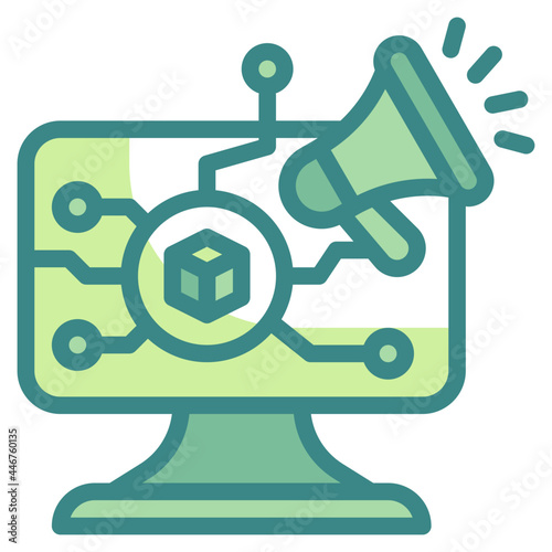 promote blue line icon