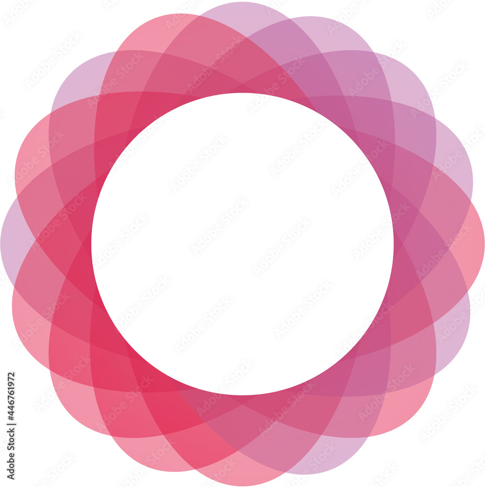 Circle, ring or round symbol in shades of red, purple and blue on a transparent background. Vector illustration. Circle, ring or round symbol in shades of red, purple and blue on a transparent background. Vector illustration.