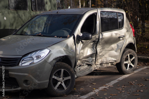 Car after an accident. Broken transport. © Олег Копьёв