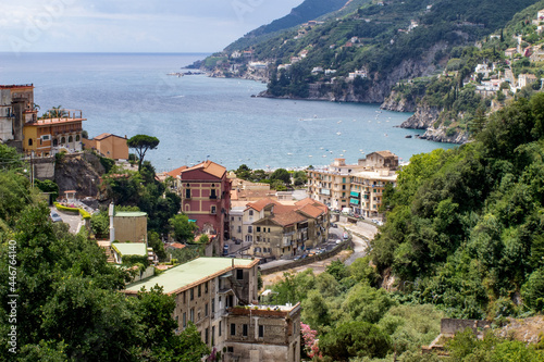 Italy: panorama of the gulf of Salerno taken from Vietri sul Mare