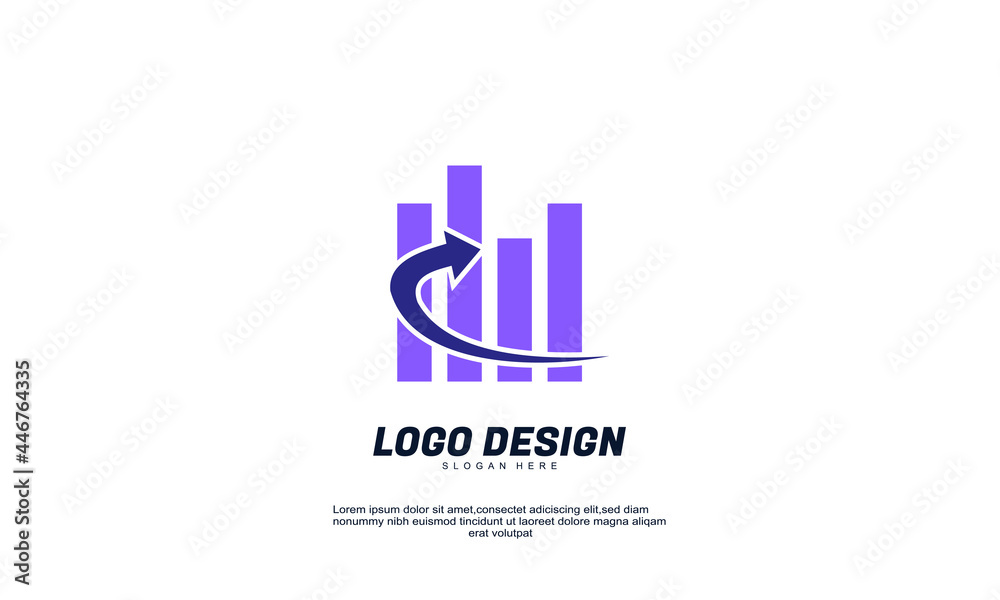 abstract creative inspiration logo for finance business design template