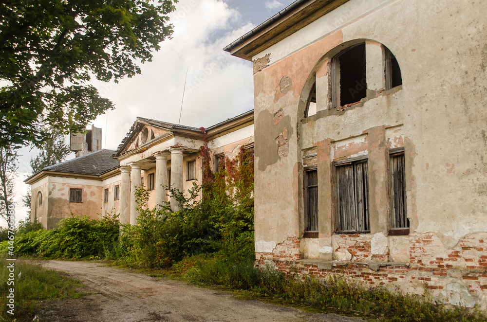 Abandoned Pilsblidene manor, Blidene, Latvia.