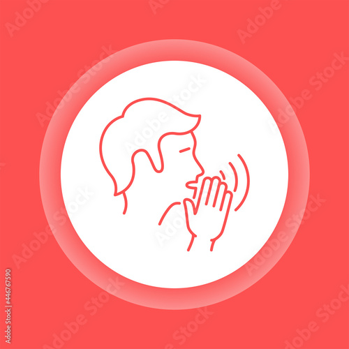 Engage in gossip color button icon. Insult, bad attitude concept.
