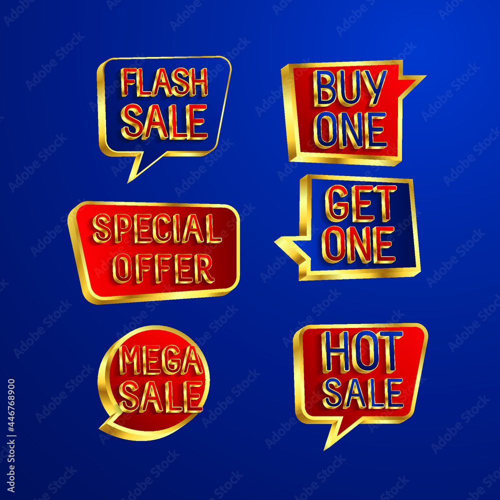 Set of Sale banner template design, flash sale special offer. end of season special offer banner. vector illustration.