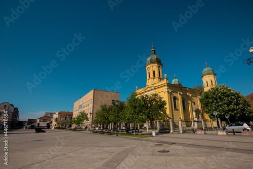 The city center of Negotin, Serbia