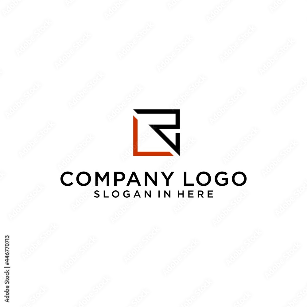 abstract L LR logo design vector